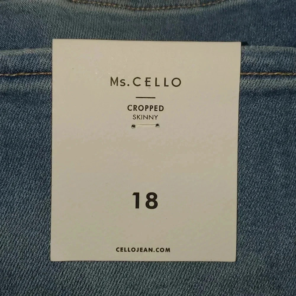 Cello Distressed Cropped Skinny Jeans Size 18 NWT - Picture 8 of 10